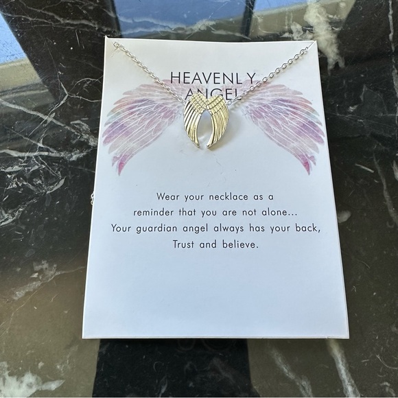 SILVER HEAVENLY ANGEL ♡ GIFT Necklace - Picture 2 of 4